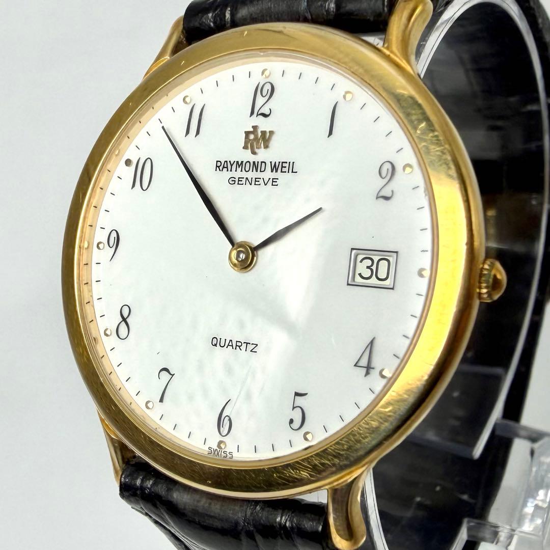 【新品電池/稼働】レイモンドウェル クォーツ 腕時計 18K GEP デイト