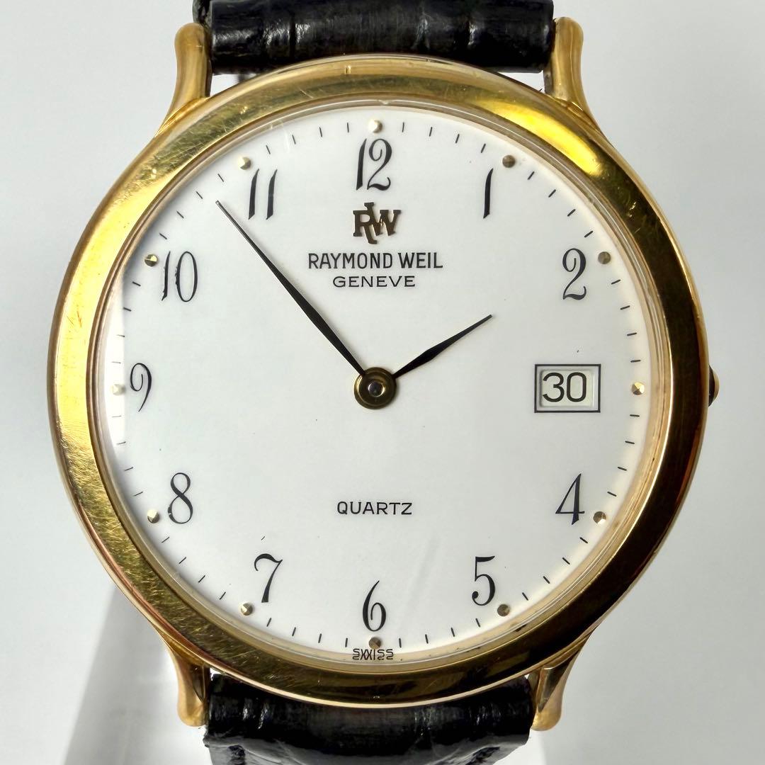 【新品電池/稼働】レイモンドウェル クォーツ 腕時計 18K GEP デイト