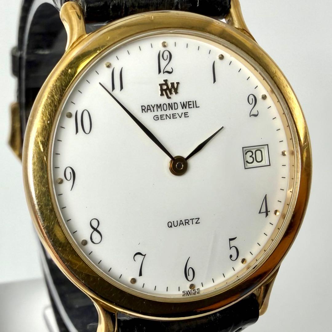 【新品電池/稼働】レイモンドウェル クォーツ 腕時計 18K GEP デイト