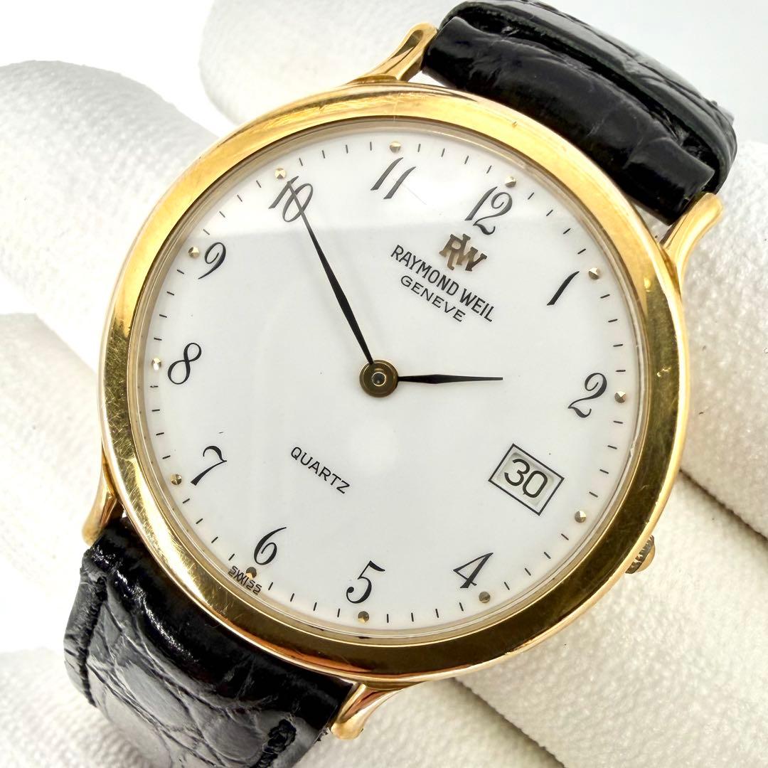 【新品電池/稼働】レイモンドウェル クォーツ 腕時計 18K GEP デイト