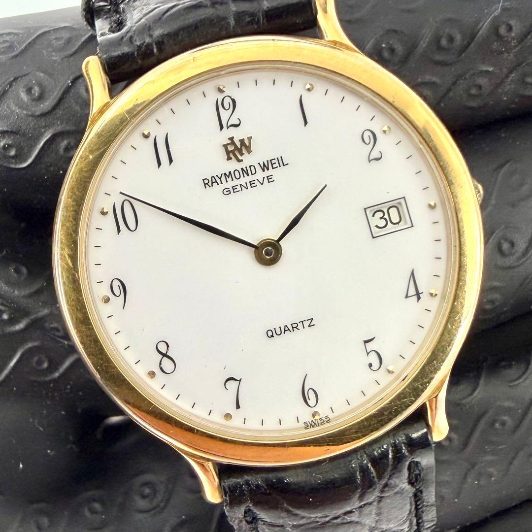 【新品電池/稼働】レイモンドウェル クォーツ 腕時計 18K GEP デイト