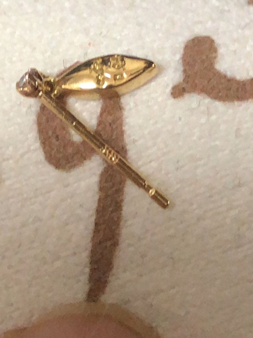 美品♡アガット クラシック　K18 ミルグレインダイヤモンドピアス　0.04ct