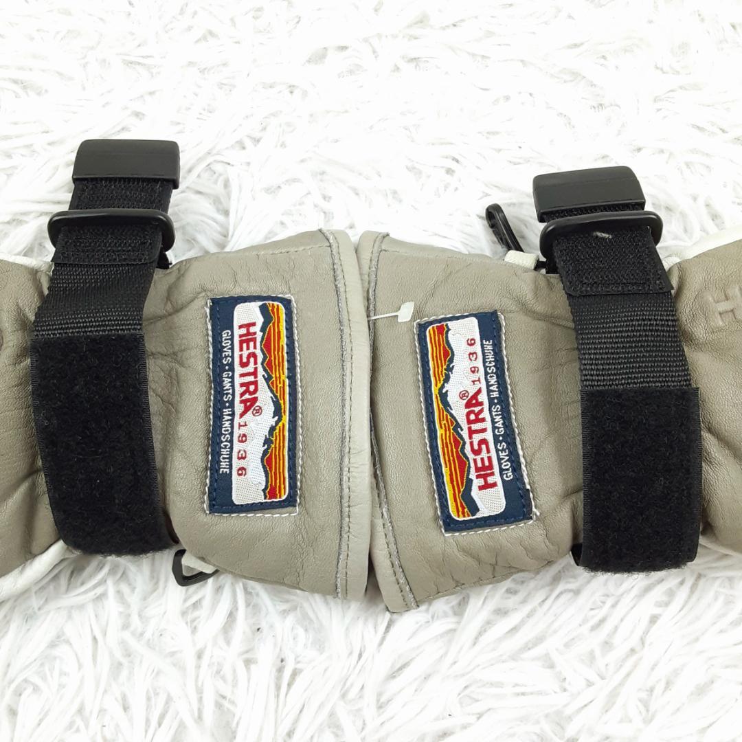 美品◎HESTRA ヘストラ グローブ グレー系 灰系 スキー スノボ