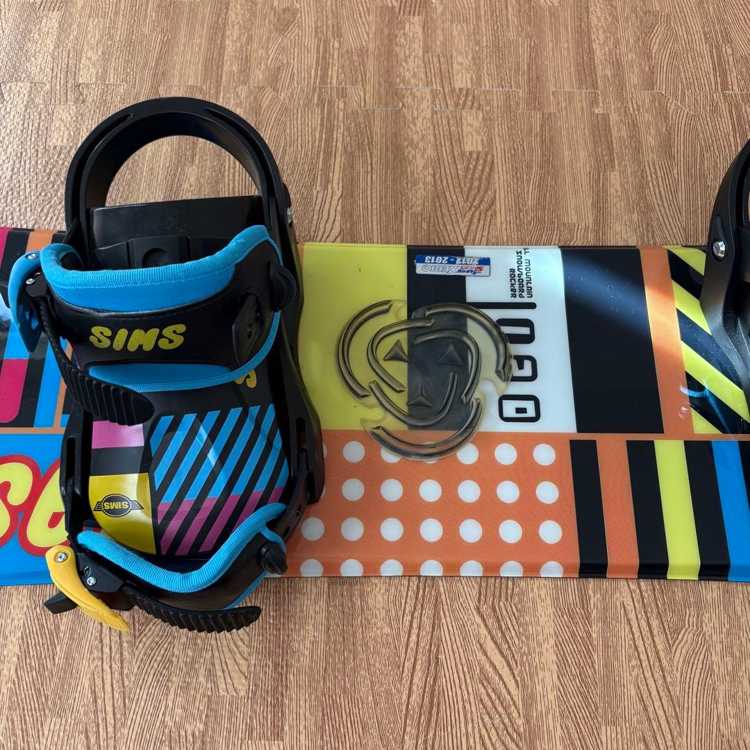 SIMS スノーボードセット ビンディング付き 120cm キッズ ジュニア