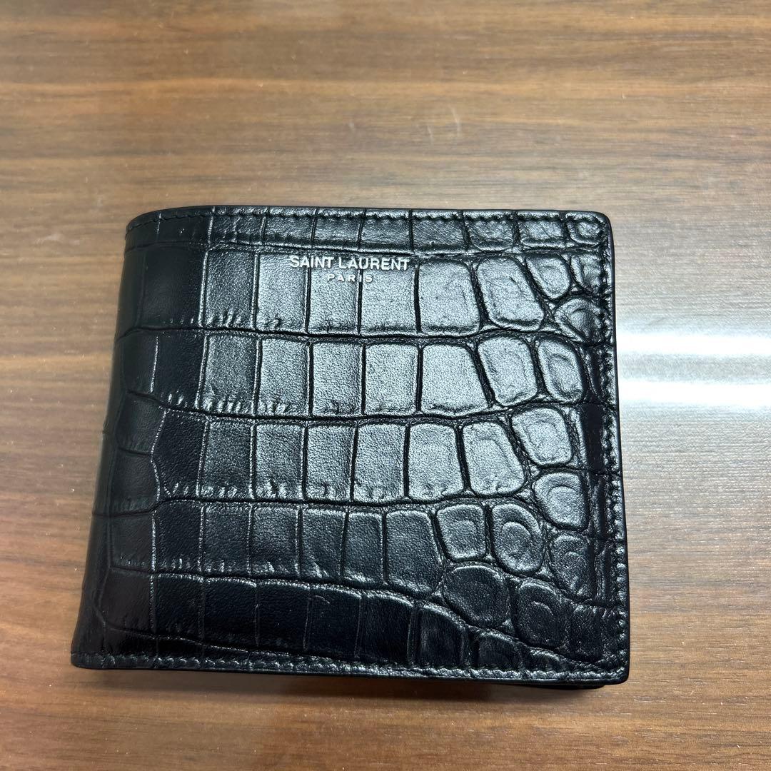 SAINT LAURENT 二つ折り財布 ブラック