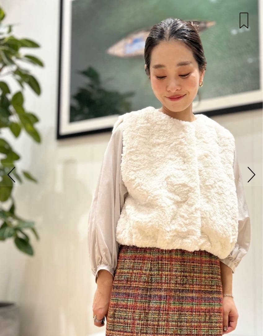 美品トゥモローランド Ballseyランダムファーショートベスト