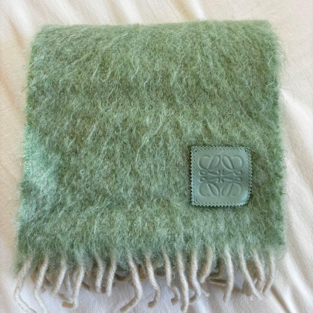 LOEWE マフラー　ミントグリーン