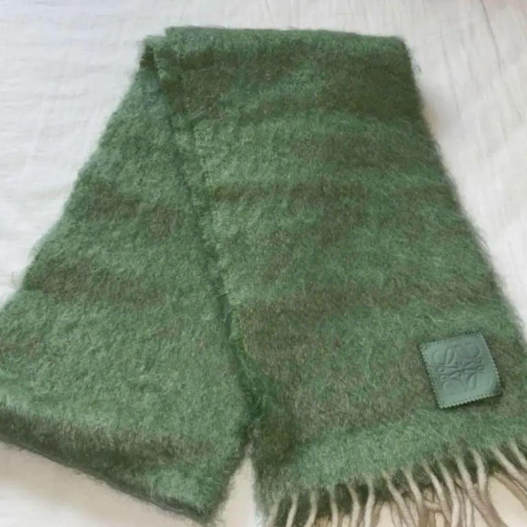 LOEWE マフラー　ミントグリーン