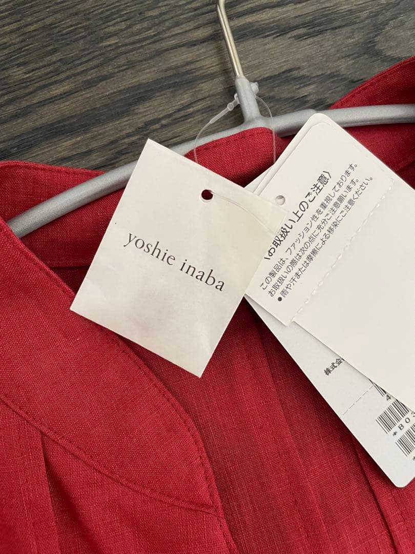 新品未使用 高級❗️ヨシエ イナバ 涼しい麻100%のシャツドレス