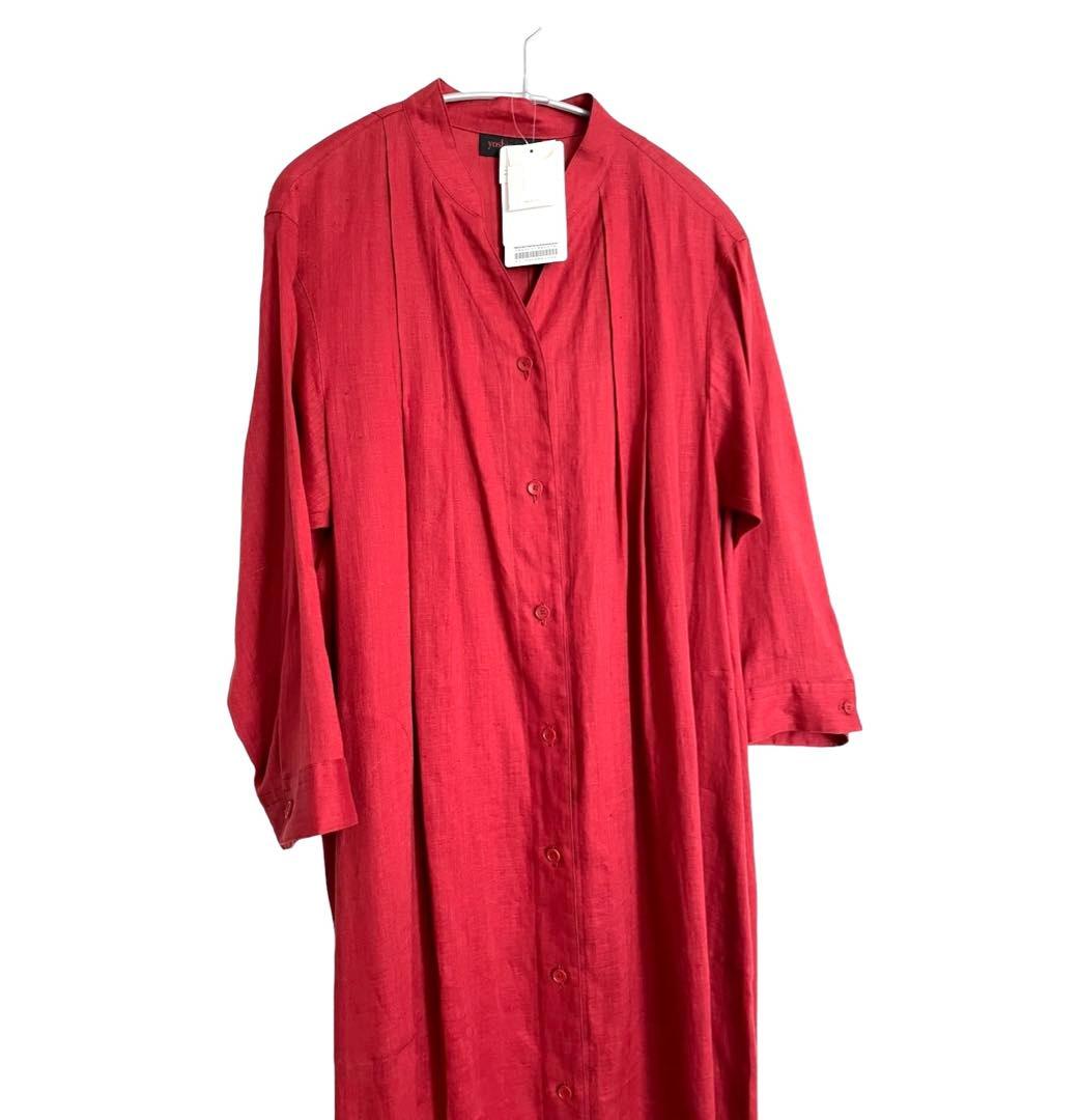 新品未使用 高級❗️ヨシエ イナバ 涼しい麻100%のシャツドレス