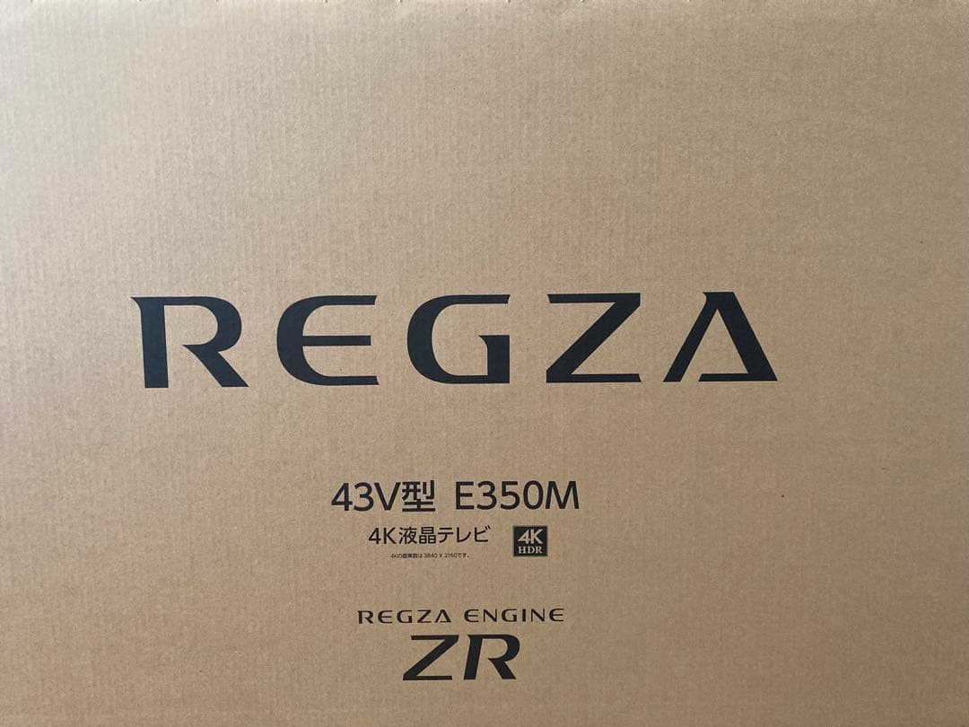 REGZA 4K液晶テレビ　43E350M 2023年モデル