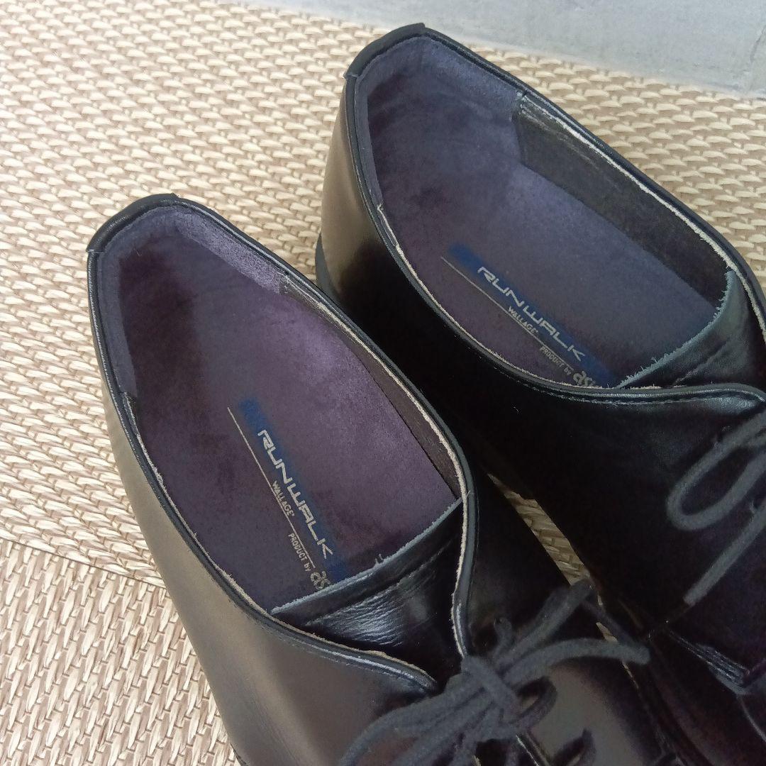 【未使用級】アシックス ランウォーク　ビジネスシューズ Uチップ 25.5cm黒