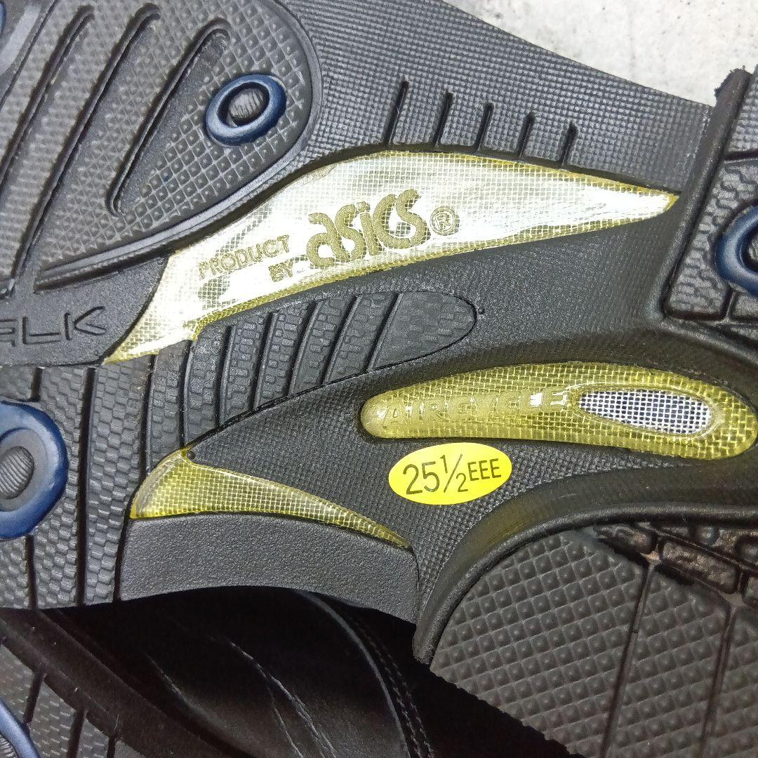 【未使用級】アシックス ランウォーク　ビジネスシューズ Uチップ 25.5cm黒