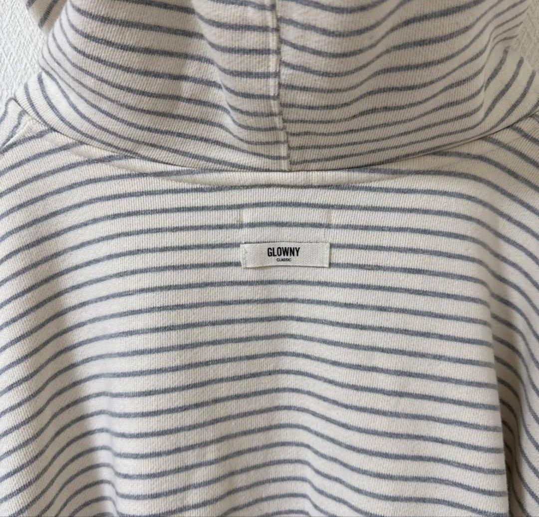 GLOWNY ストライプ ジップアップパーカー