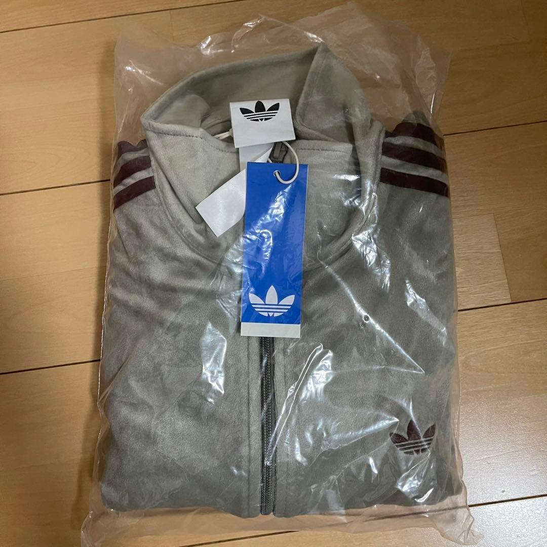 新品2XL◼️アディダス　ベロアトラックトップ ベージュ　ジャーナルスタンダード