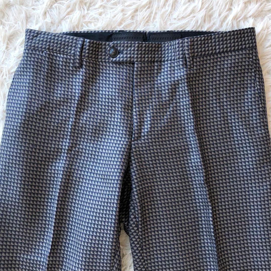 【極美品 現行 XL】エトロ　スラックス　ジオメトリック柄　ペイズリー　絹　毛