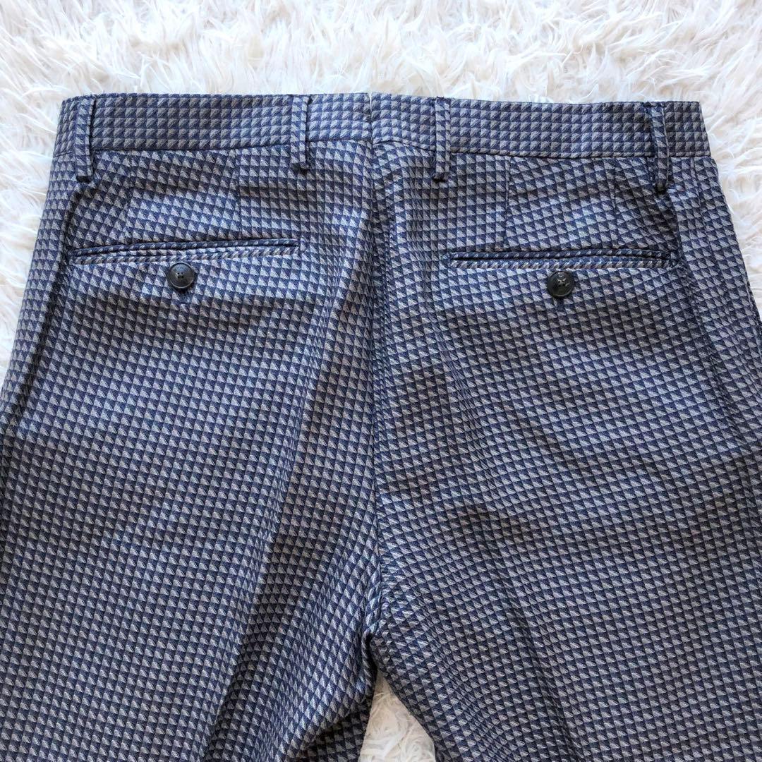 【極美品 現行 XL】エトロ　スラックス　ジオメトリック柄　ペイズリー　絹　毛