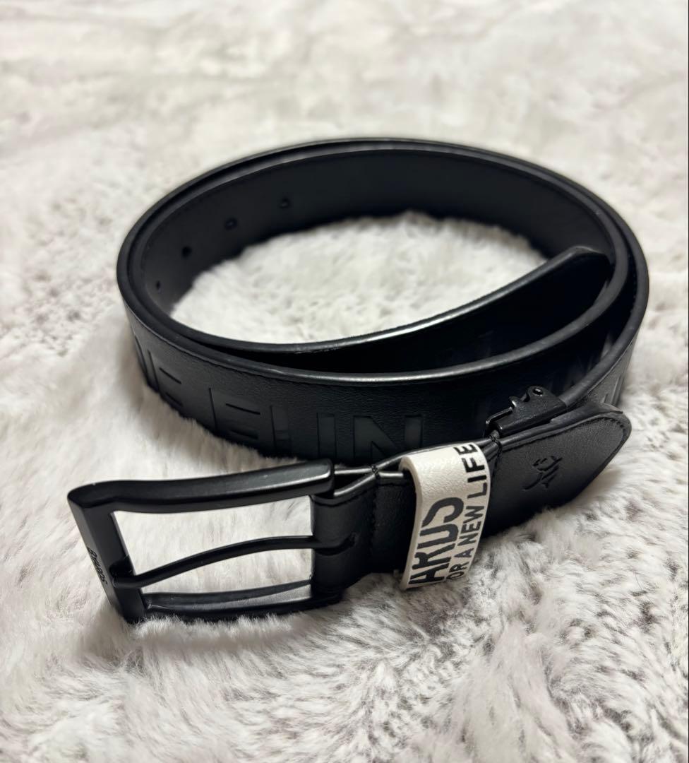 8YARDS TAGLINE DEBOSSED BELT Black【完売品】