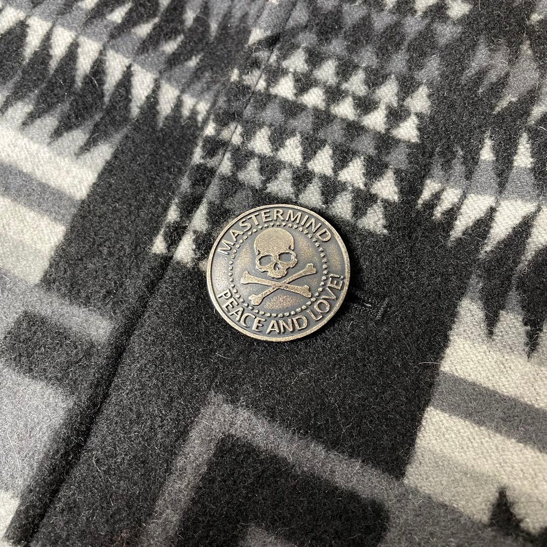 【極美品】mastermind JAPAN スカル柄ロングコート　カシミヤM