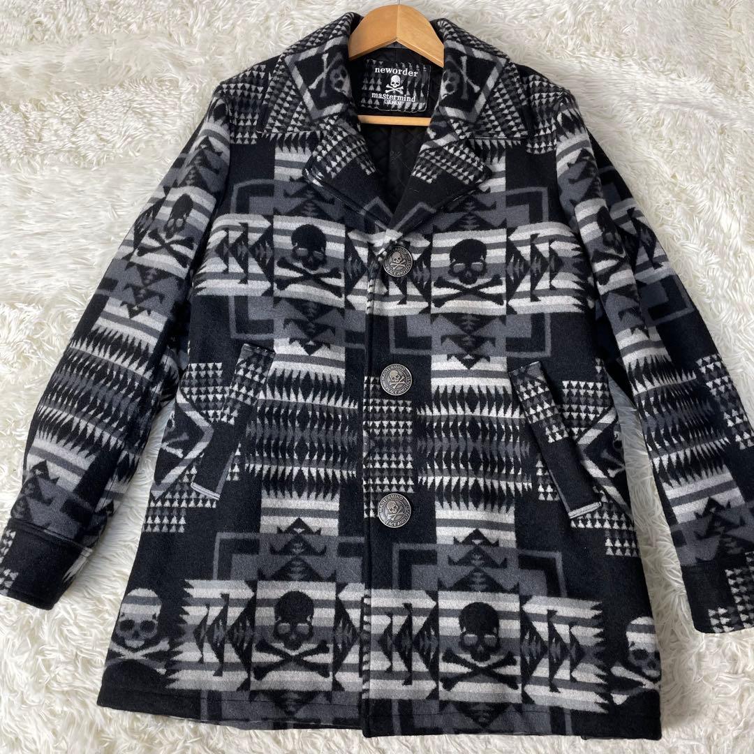 【極美品】mastermind JAPAN スカル柄ロングコート　カシミヤM