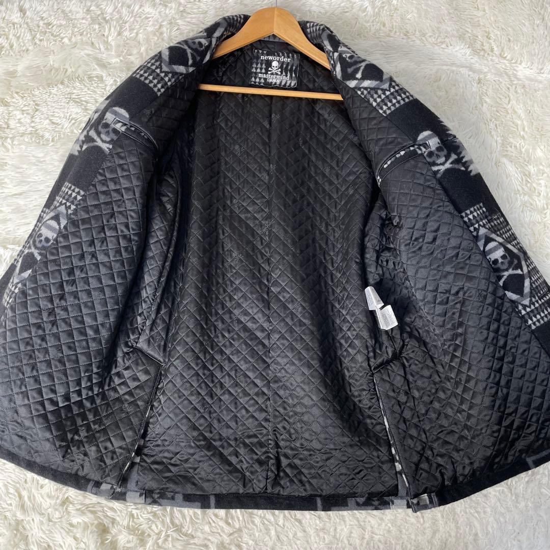 【極美品】mastermind JAPAN スカル柄ロングコート　カシミヤM