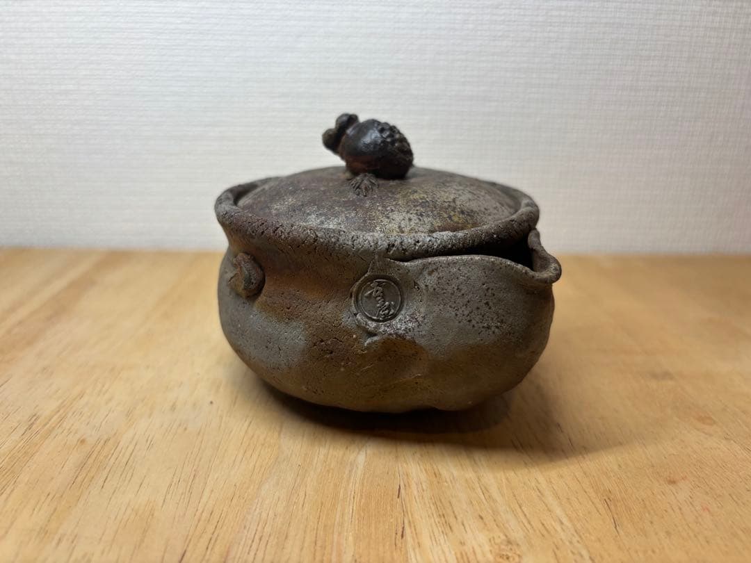 ㊵備前焼 宝瓶 登り窯 ザクロ 柘榴 ざくろ 手びねり 急須