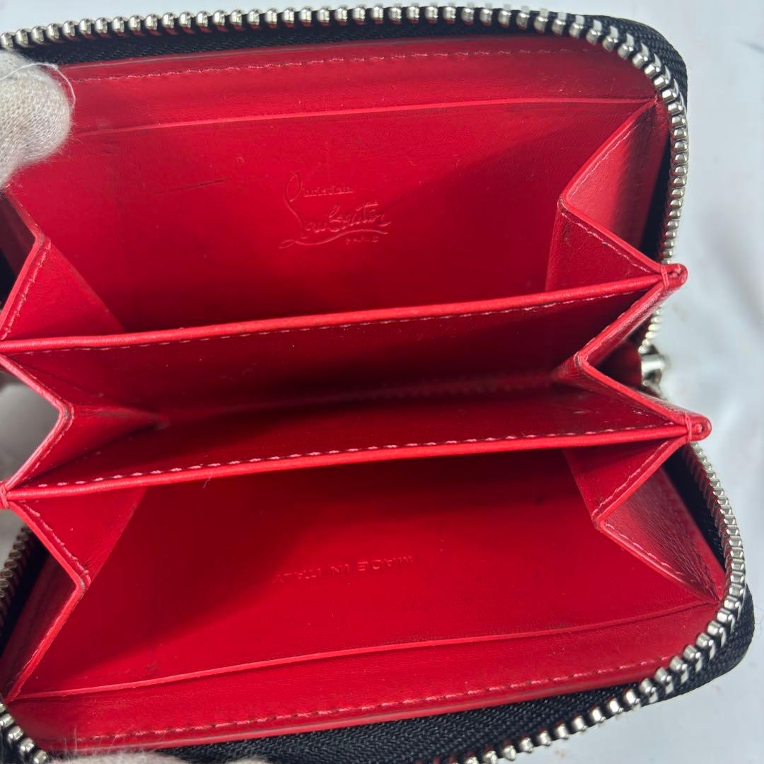 クリスチャンルブタン スタッズ レザー ケース カードケース ウォレット