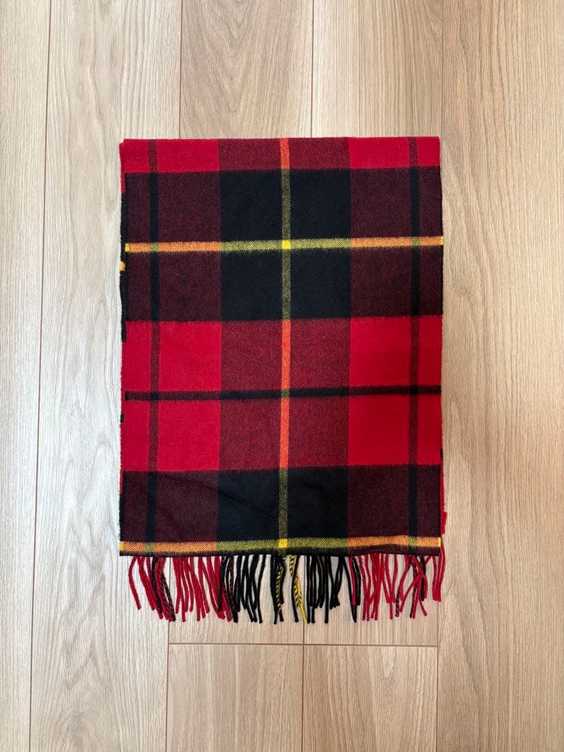 Johnstons of Elgin 中判マフラー レッド 190x35cm