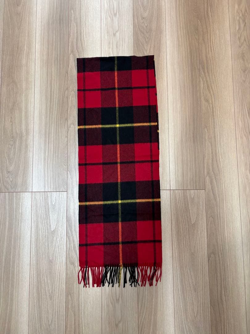 Johnstons of Elgin 中判マフラー レッド 190x35cm