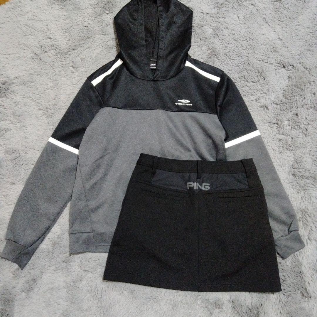 PING/TIGORA♡フーディ/裏起毛スカート♡S ゴルフ/テニス/スポーツ