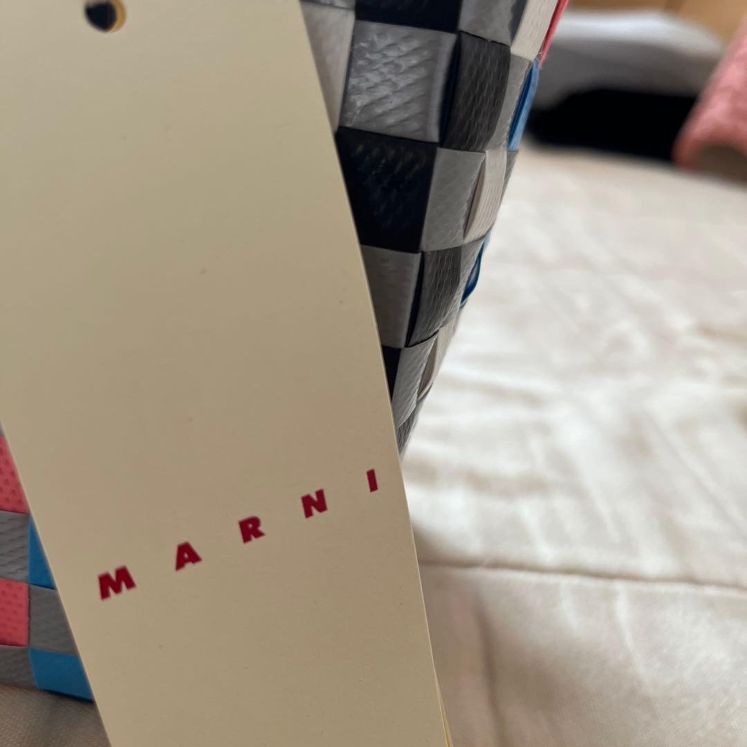『新品』MARNI チェックトートバッグ　カゴ　マイクロバスケット　マルニキッズ