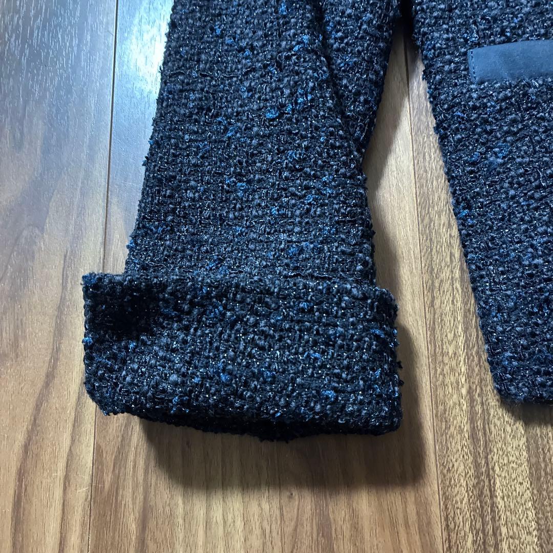 UNTITLED ノーカラージャケット XL 42 大きいサイズ　ツイード