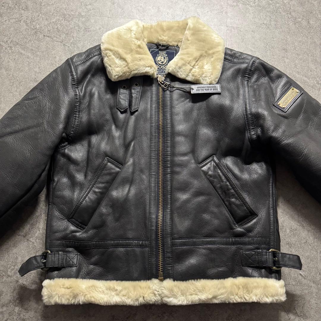 【極美品】サントリー　M フライトジャケット　B-3 ボスジャン　牛革　非売品