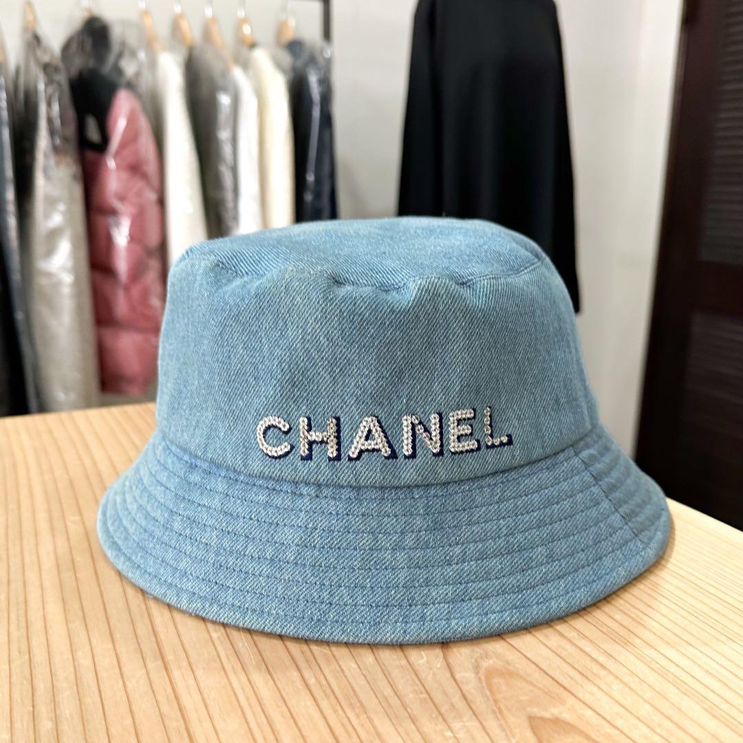 CHANEL シャネル バケットハット CHANELロゴ デニム M