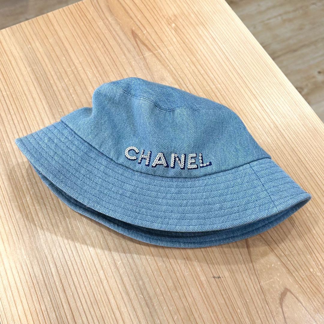 CHANEL シャネル バケットハット CHANELロゴ デニム M