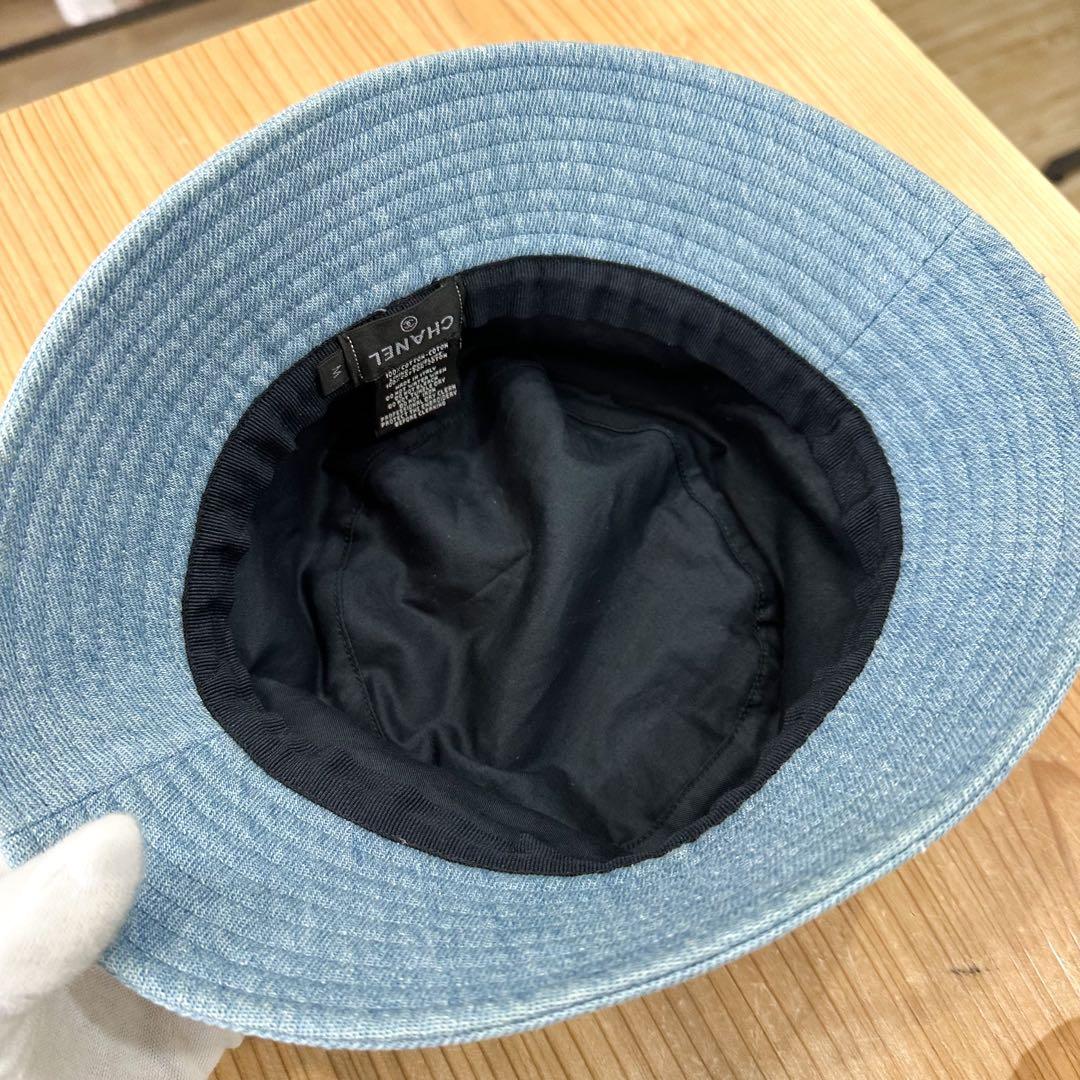 CHANEL シャネル バケットハット CHANELロゴ デニム M