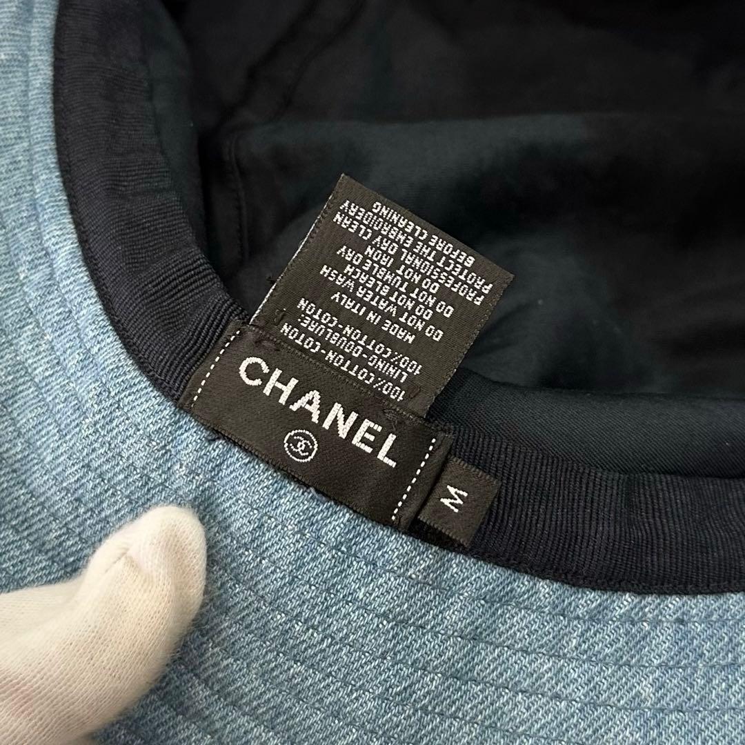 CHANEL シャネル バケットハット CHANELロゴ デニム M