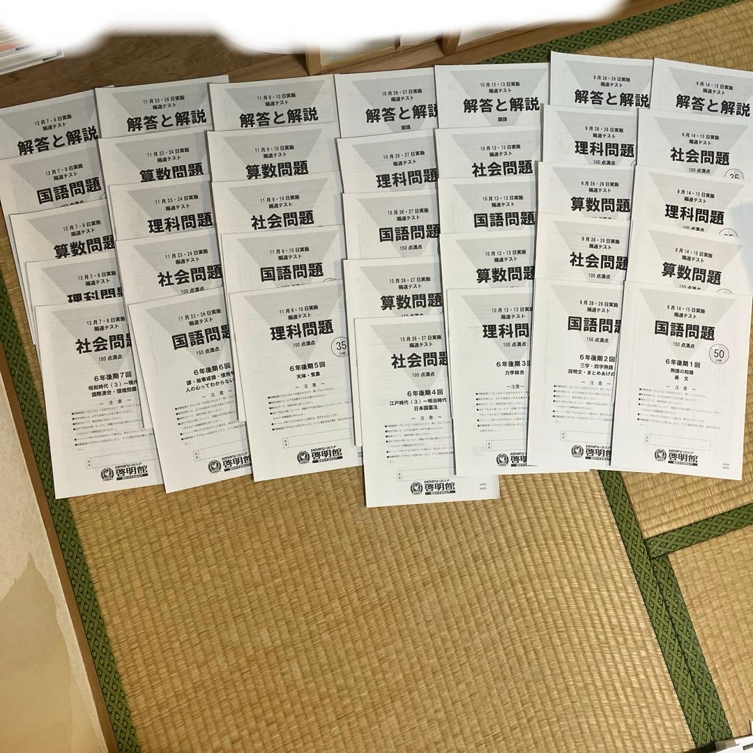 中学受験　2024年度　解答と解説 国語 算数 理科 社会 6セット　啓明館