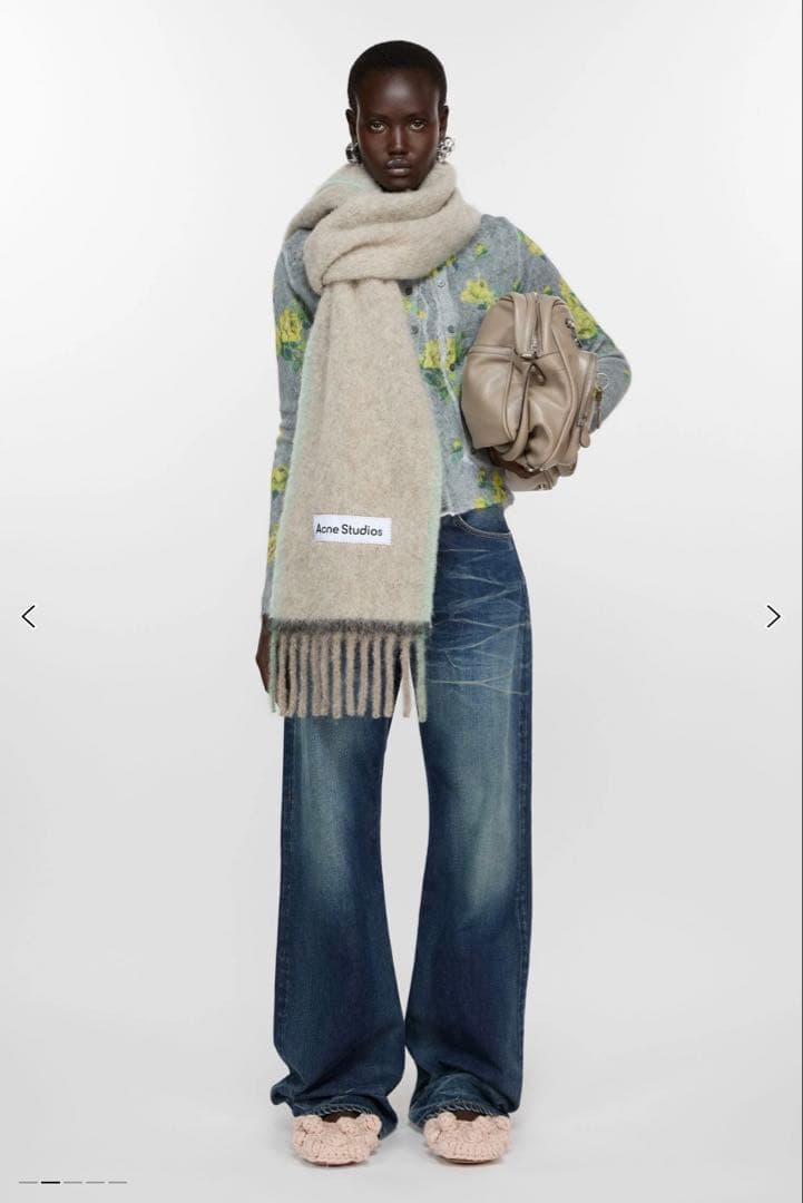 Acne Studios ウールモヘアスカーフ - ナロー