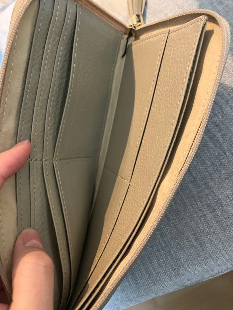 ATAOアタオ　 ゴールド 編み込みデザイン 長財布