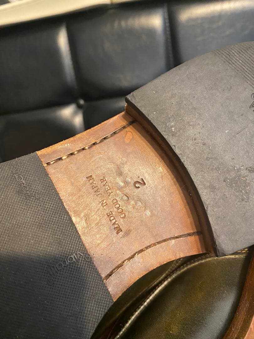 美品★モトMOTOコードバンプレーントゥシューズ CORDOVANサイズ2 27