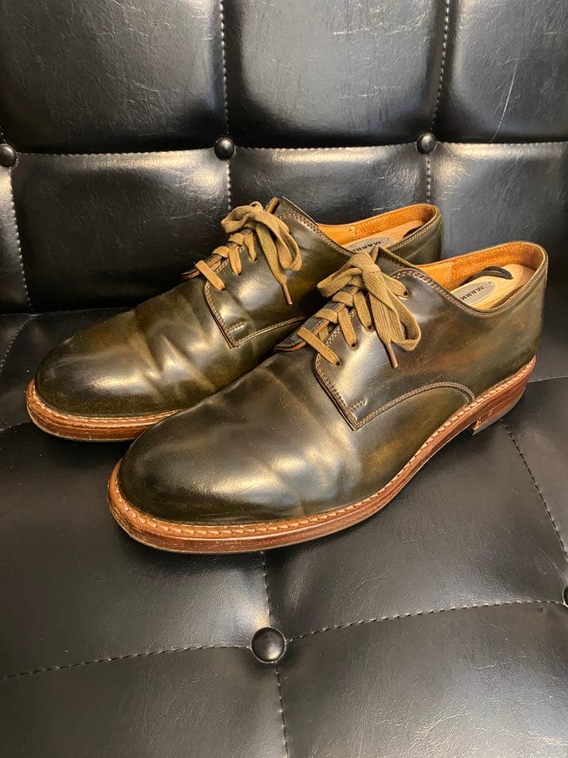 美品★モトMOTOコードバンプレーントゥシューズ CORDOVANサイズ2 27