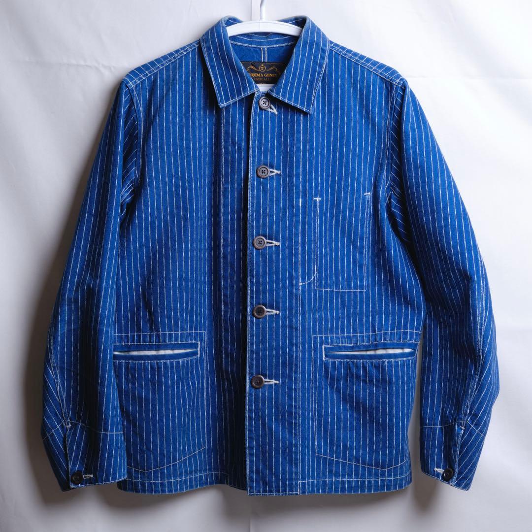 KOJIMA GENES 児島ジーンズ カバーオール ストライプ サイズL