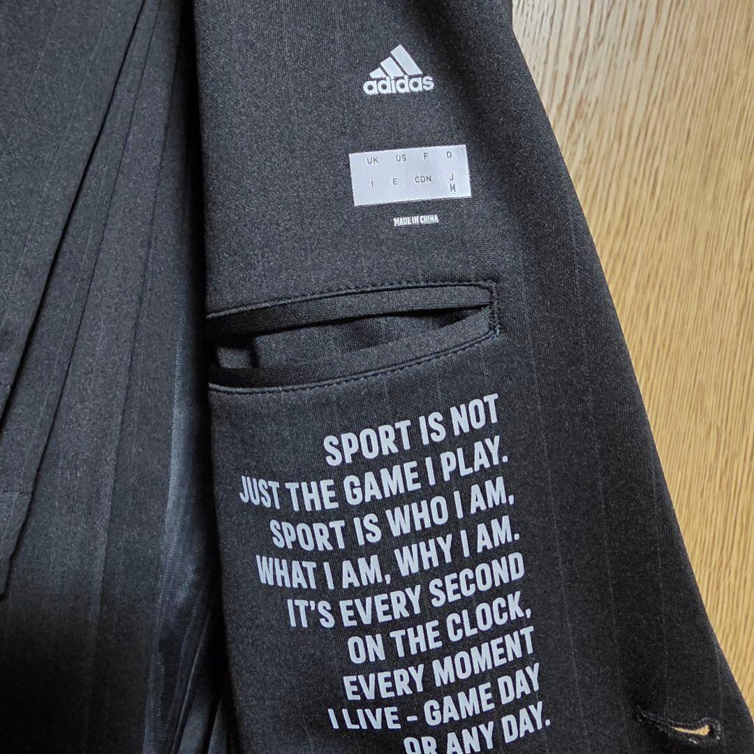 【adidas×P.S.FA】限定 ストライプ ストレッチスーツ 黒 M