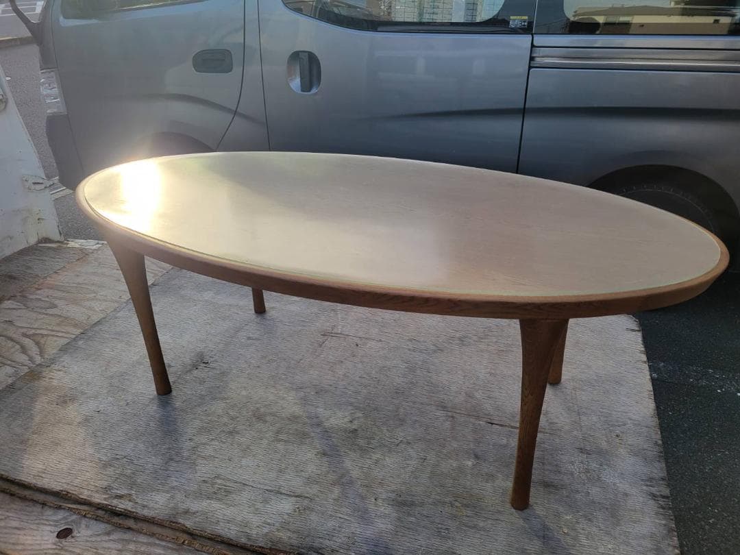 Karimoku カリモク オーバル型 センターテーブル ローテーブル 北欧家具