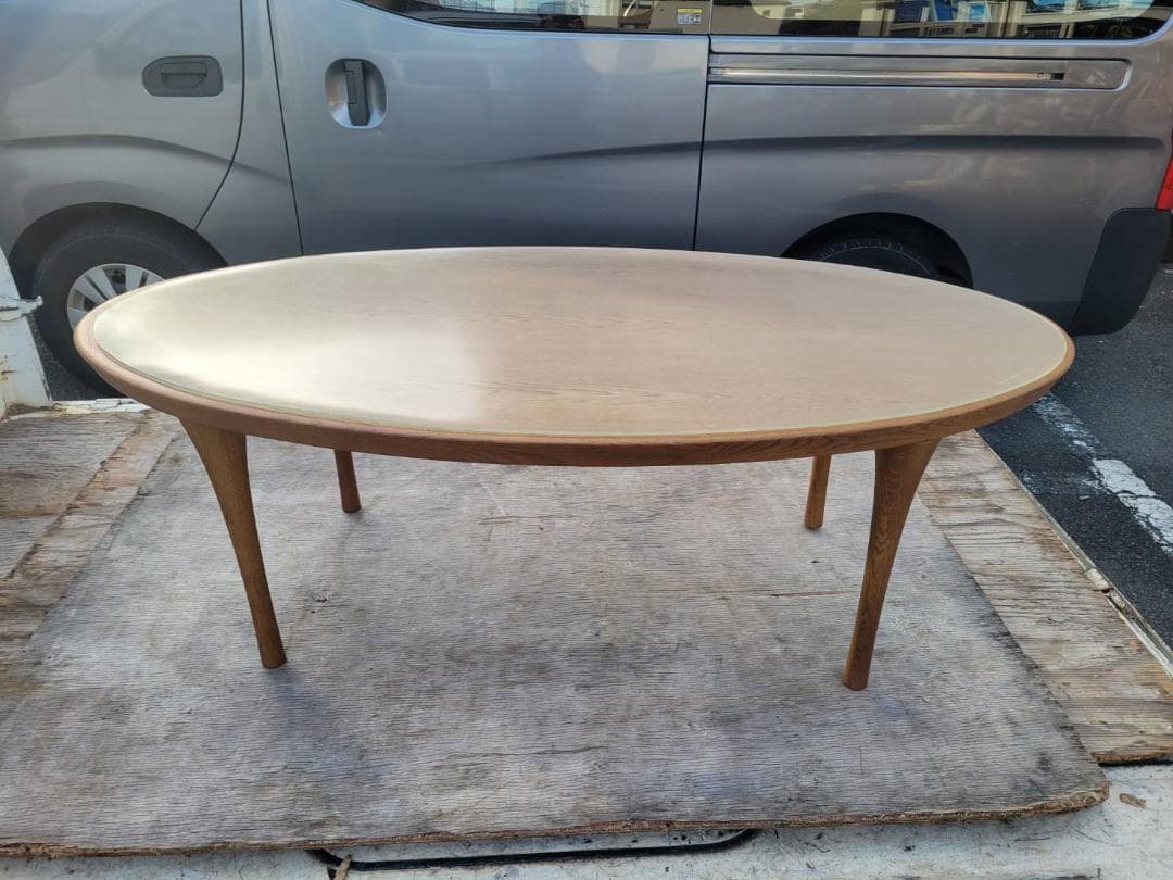 Karimoku カリモク オーバル型 センターテーブル ローテーブル 北欧家具