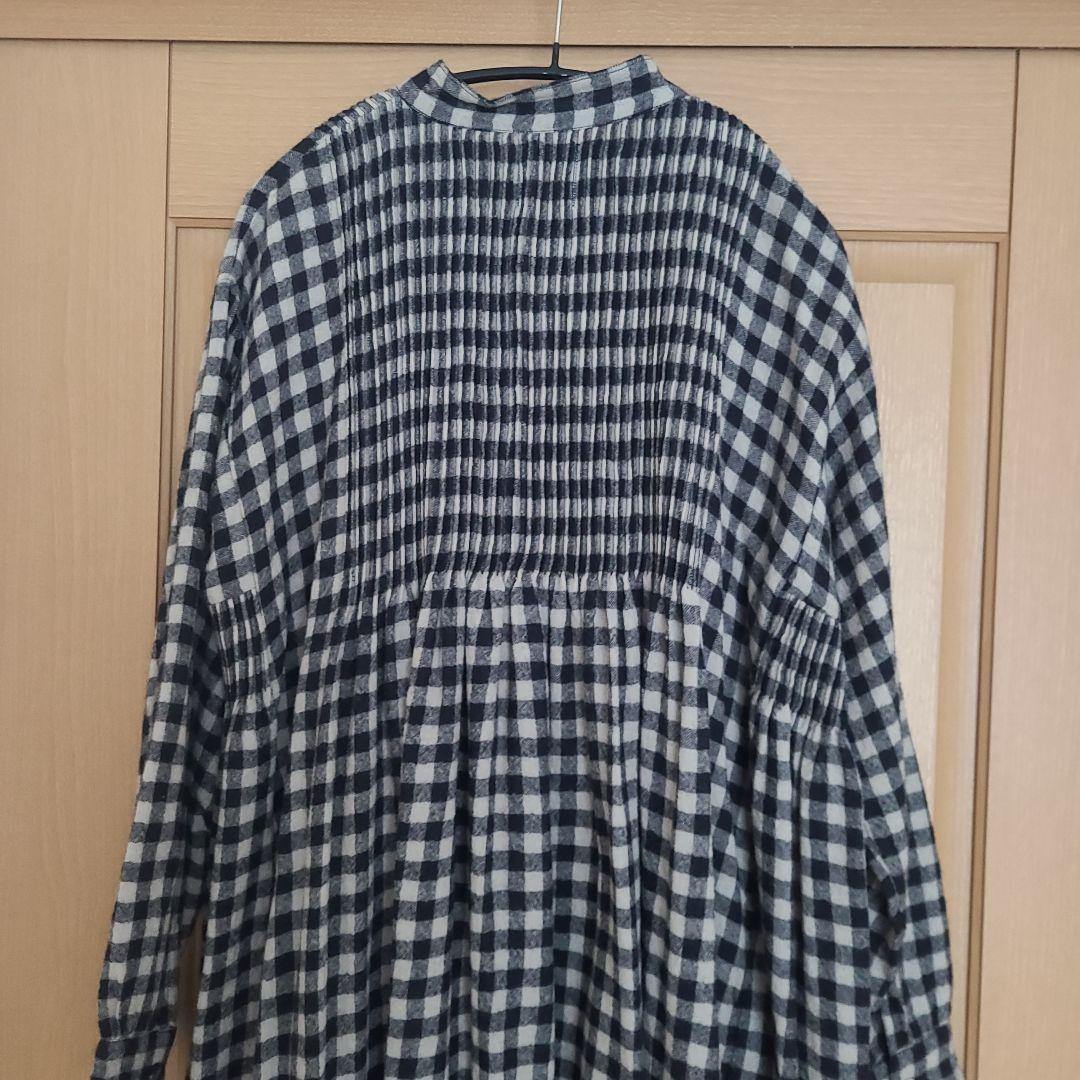メゾンドソイル　チェック柄　ロングシャツワンピース
