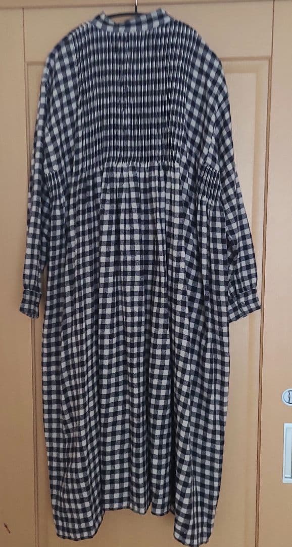 メゾンドソイル　チェック柄　ロングシャツワンピース