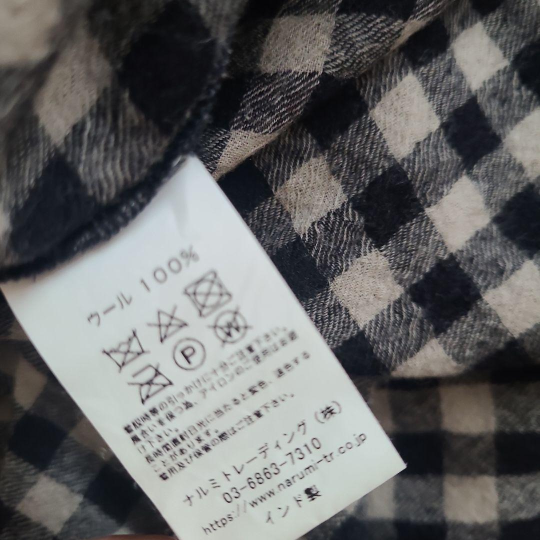 メゾンドソイル　チェック柄　ロングシャツワンピース