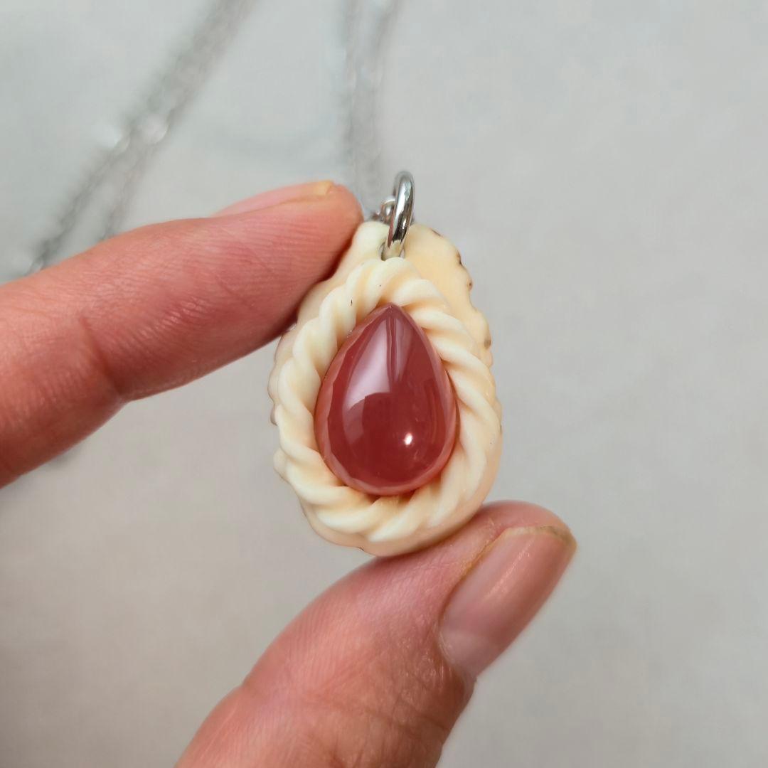 オーダー専用 鹿の角 インカローズのネックレス